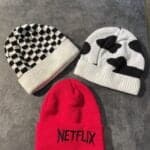 کلاه بافت طرح دار