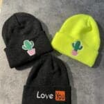 کلاه بافت طرح دار