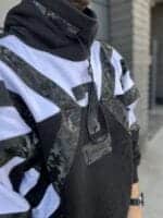 هودی سفید مشکی - Image 4