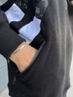 هودی سفید مشکی - Image 5