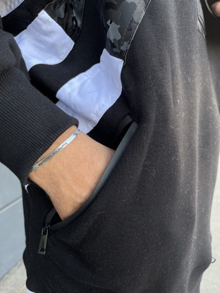 هودی سفید مشکی - Image 5