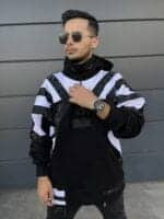 هودی سفید مشکی - Image 3