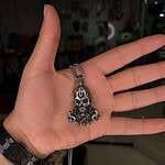 پلاک گردنبند اسکلت طرح تاتو آرتیست