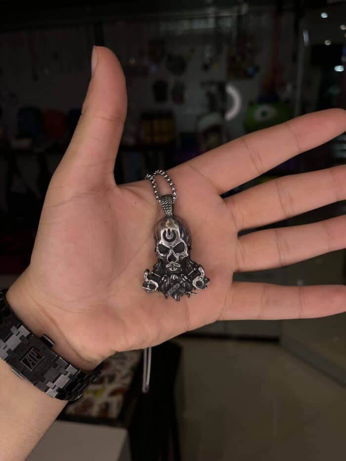 IMG_4197 پلاک گردنبند اسکلت طرح تاتو آرتیست - Image 1